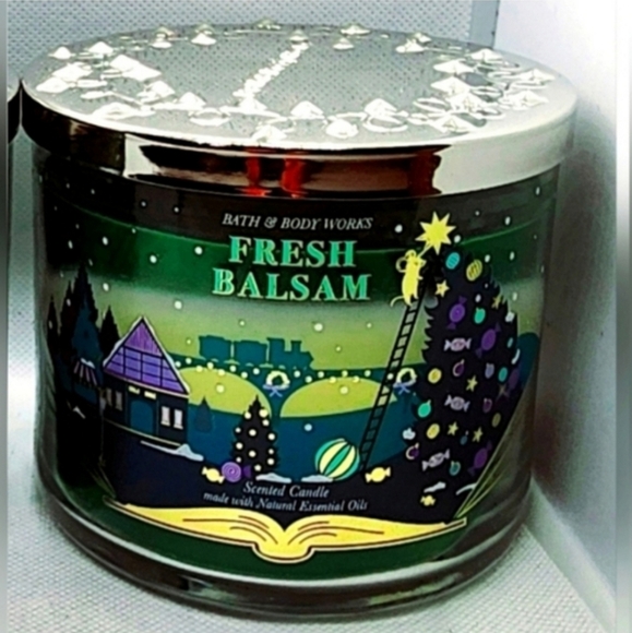 Bath & body works fresh balsam 3 wick candle new - Picture 1 of 1